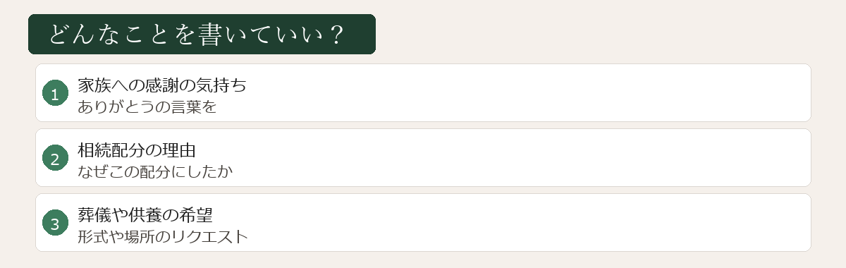 付言事項に書いてよい内容