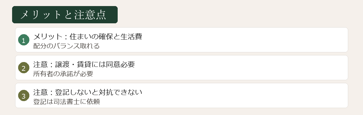 配偶者居住権のメリットと注意点