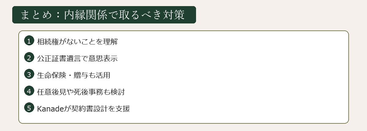 内縁関係で取るべき対策