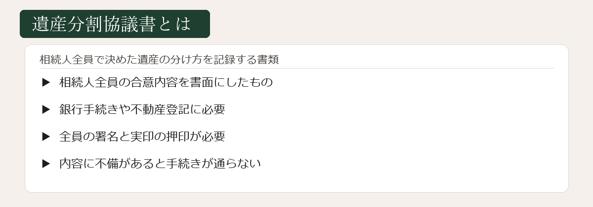 遺産分割協議書とは何かの図解