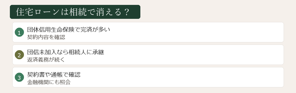 住宅ローンは相続で消えるか