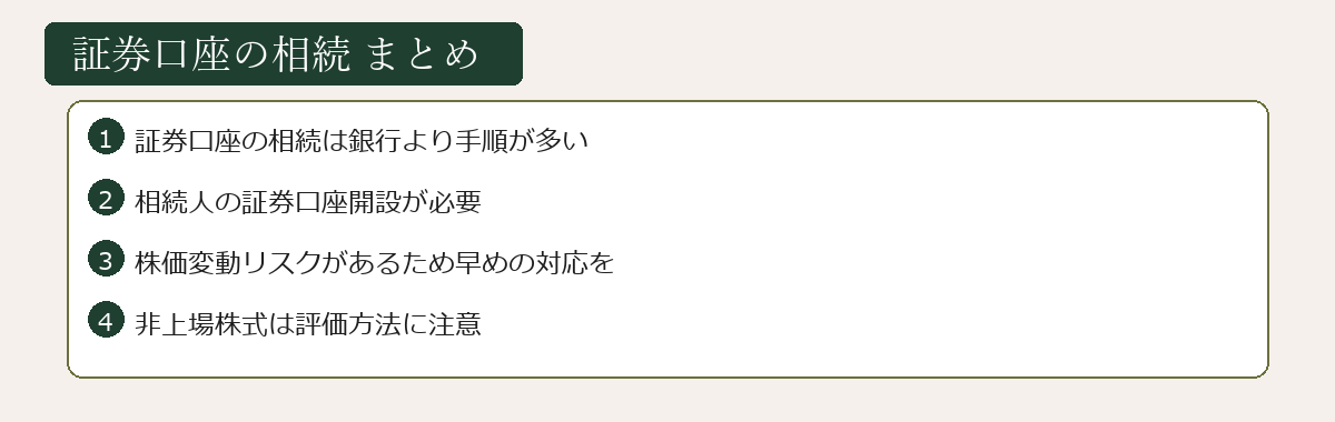 証券口座の相続まとめ図
