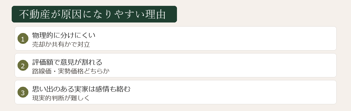 不動産が原因になりやすい理由