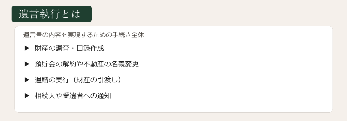 遺言執行とは何かの図解