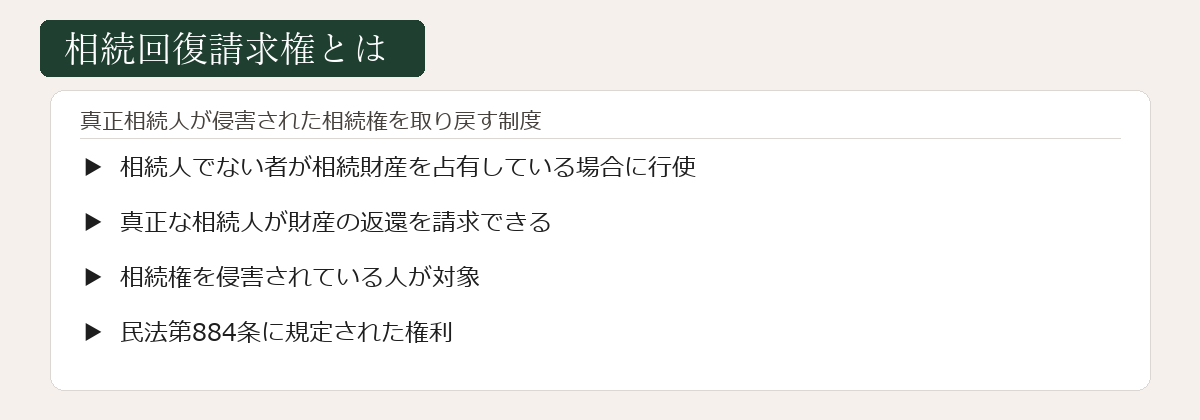 相続回復請求権とは何かの図解