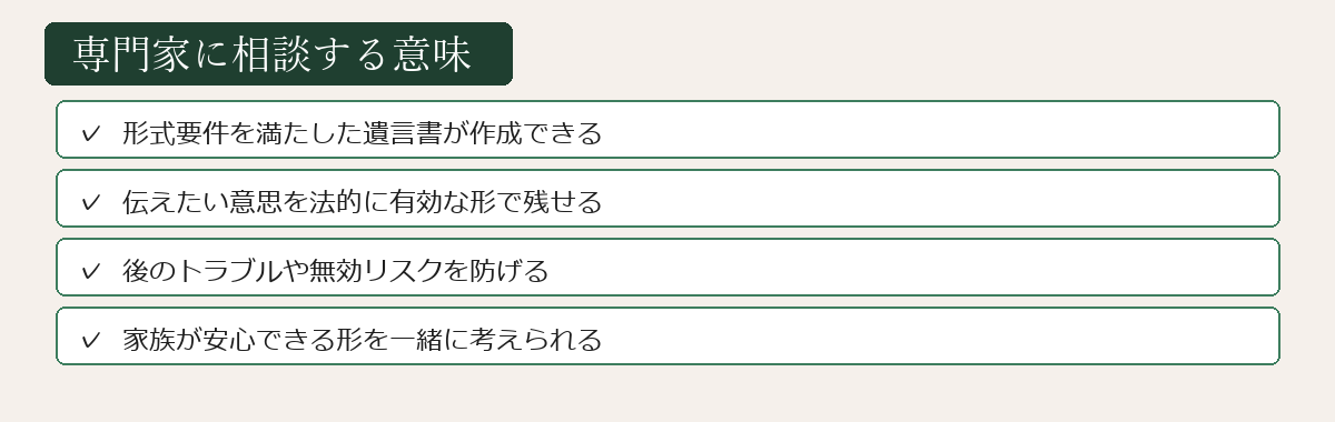 専門家に依頼する重要性図