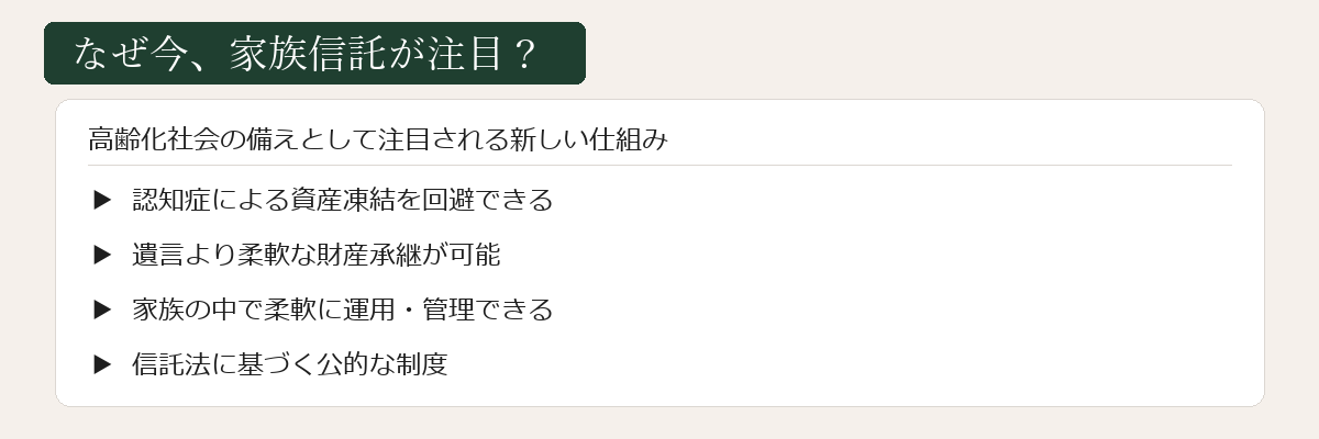 家族信託が注目される理由図