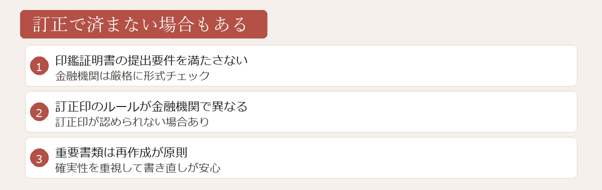 訂正で済まない場合の説明図