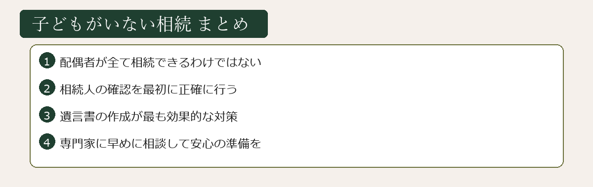 子どもがいない相続まとめ図