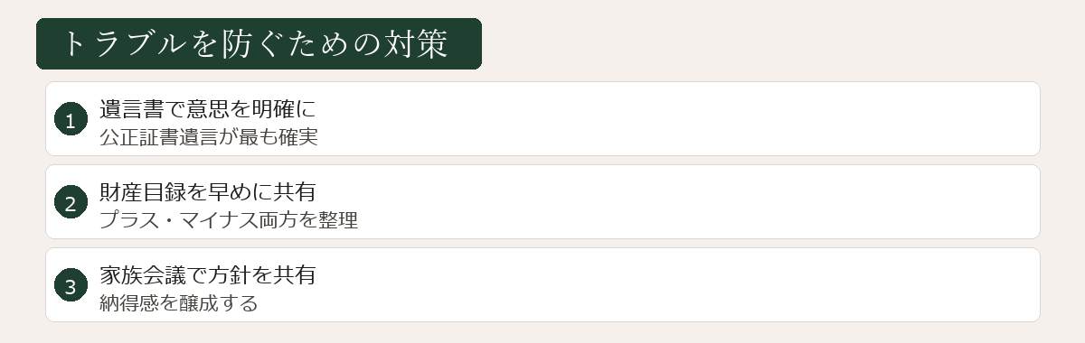 トラブル予防の対策図
