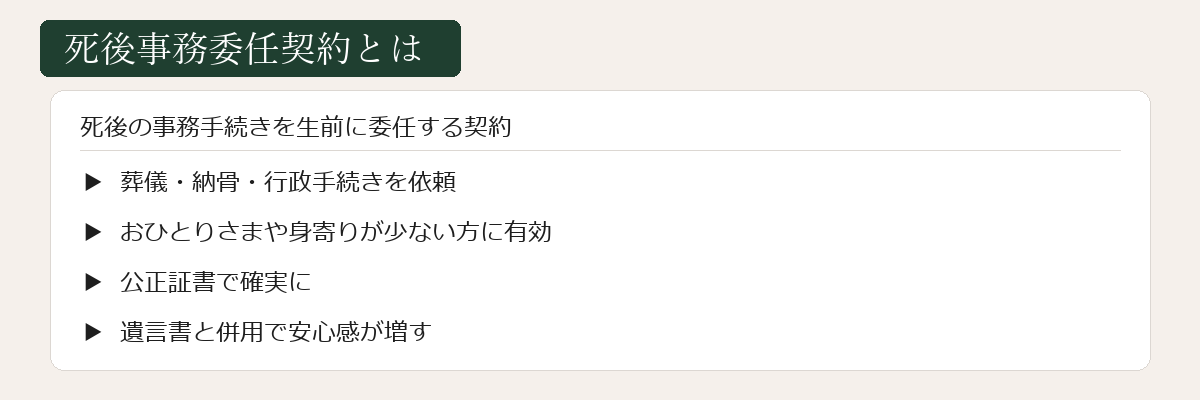 死後事務委任契約とはの図解