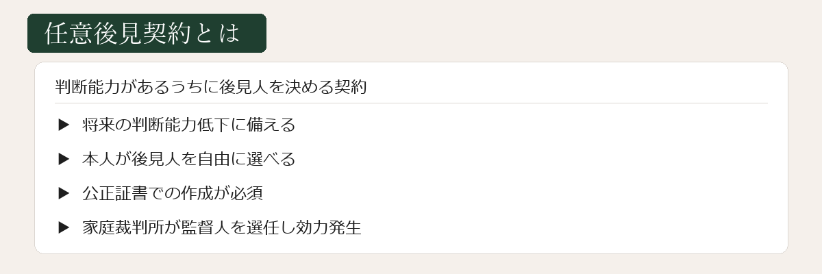 任意後見契約とはの図解