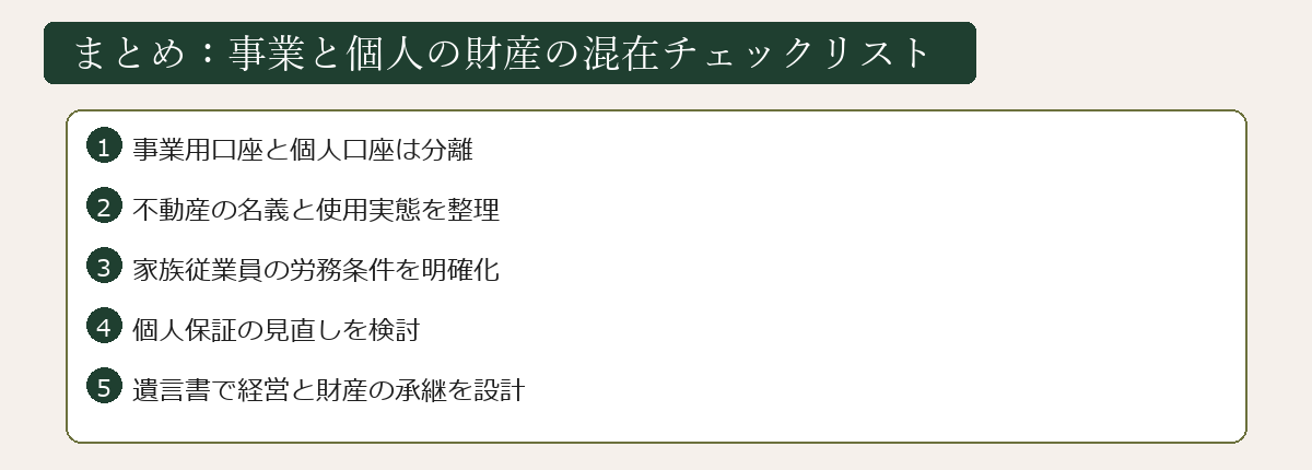 事業と家族関係まとめ図