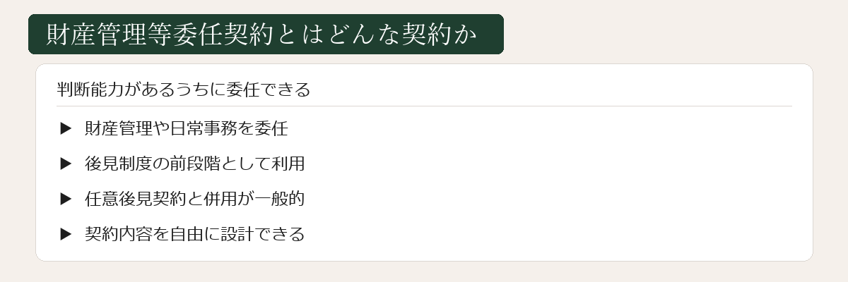 財産管理等委任契約とは