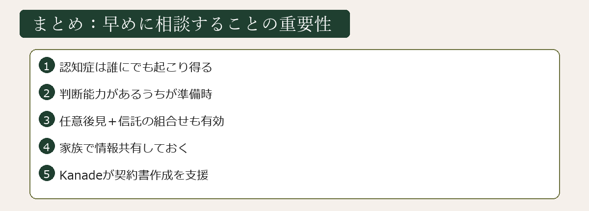早めに相談することの重要性