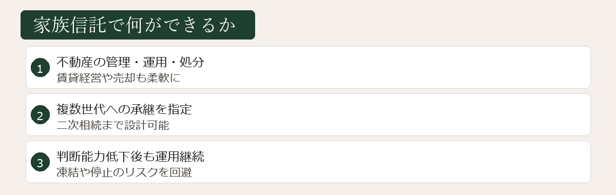 家族信託で何ができるか