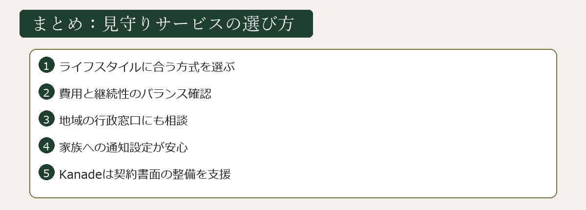 見守りサービスの選び方