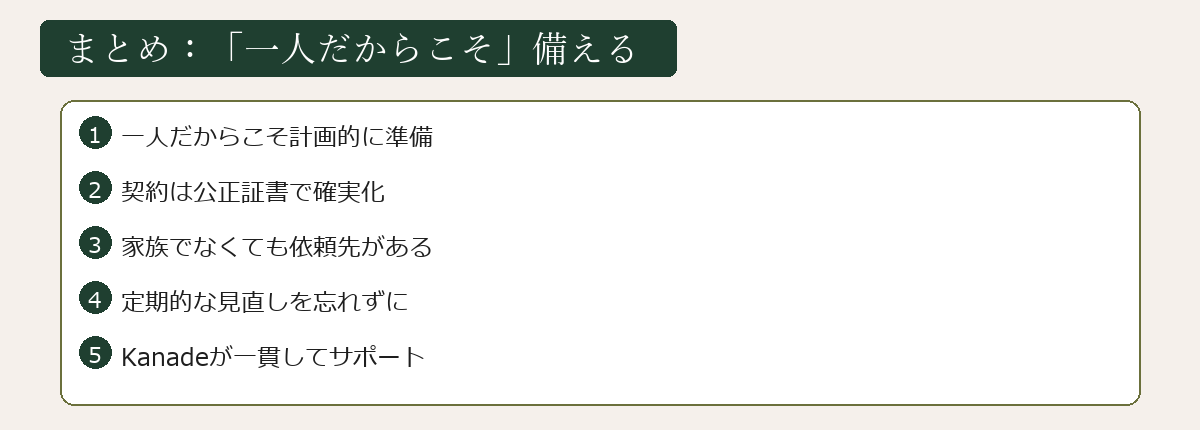 一人だからこそ備える