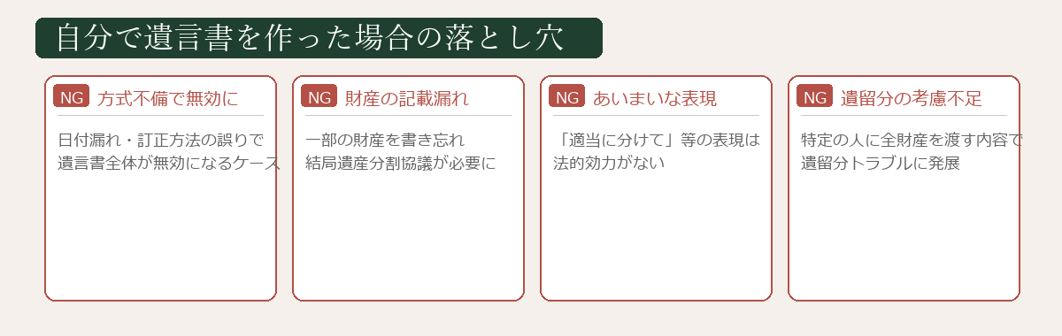 遺言書費用の見落としがちな注意点一覧