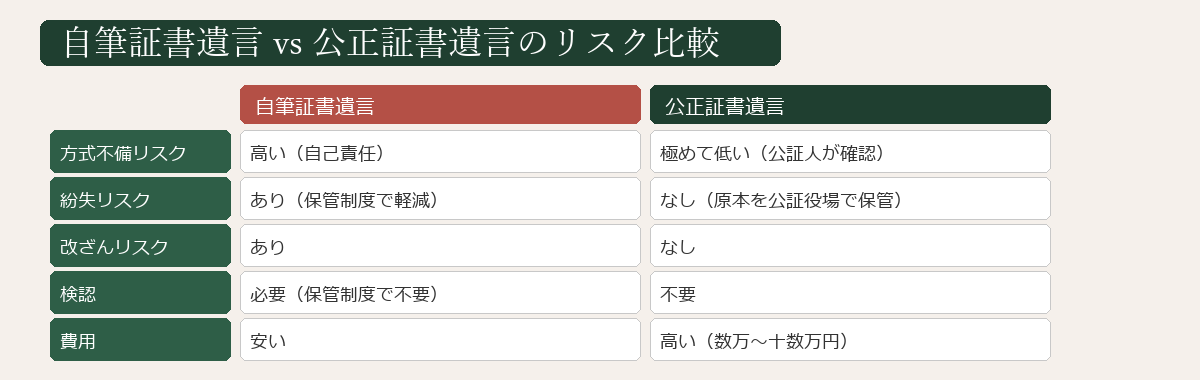 方式不備のリスクと影響の図解