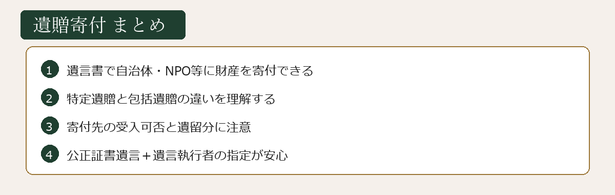 遺贈寄付まとめ図