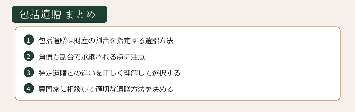 包括遺贈まとめ図