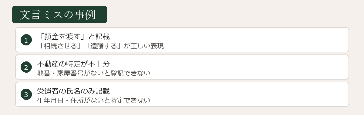 文言ミスの事例の図解